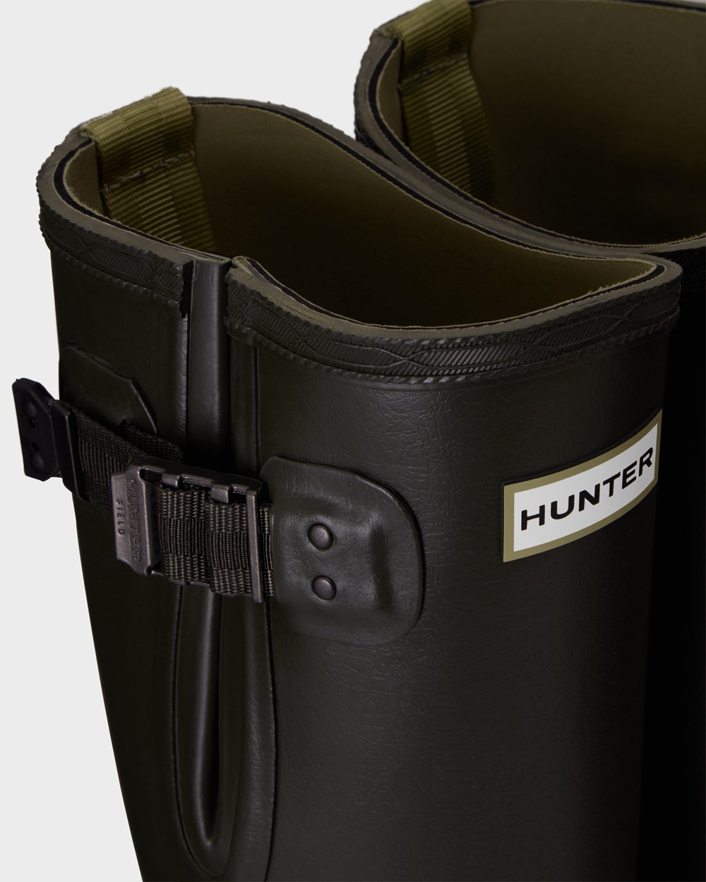 Hoge Regenlaarzen Dames - Hunter Balmoral Side Adjustable 3Mm Neoprene - Donker Olijfgroen - 42MACQX